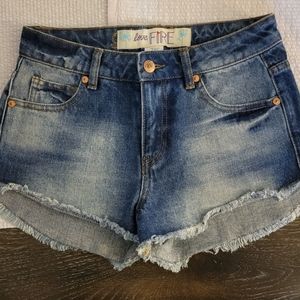 love, FIRE Women's Denim Shorts